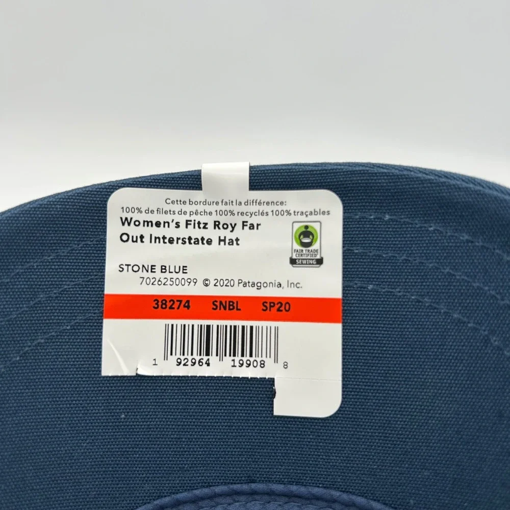 Patagonia Trucker Hat Fitz Roy Far Out Interstate Womens‎ OS Stone Blue Outdoors